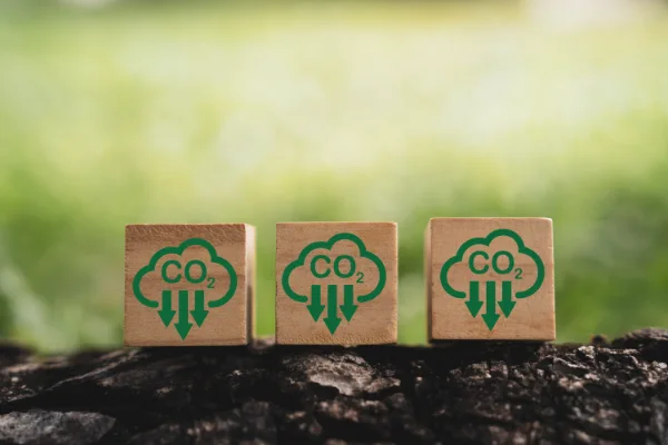 Icono de reduccion de co2 para disminuir la huella de carbono de co2